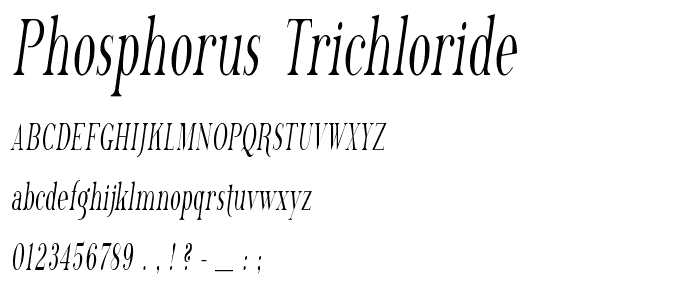 Phosphorus Trichloride font
